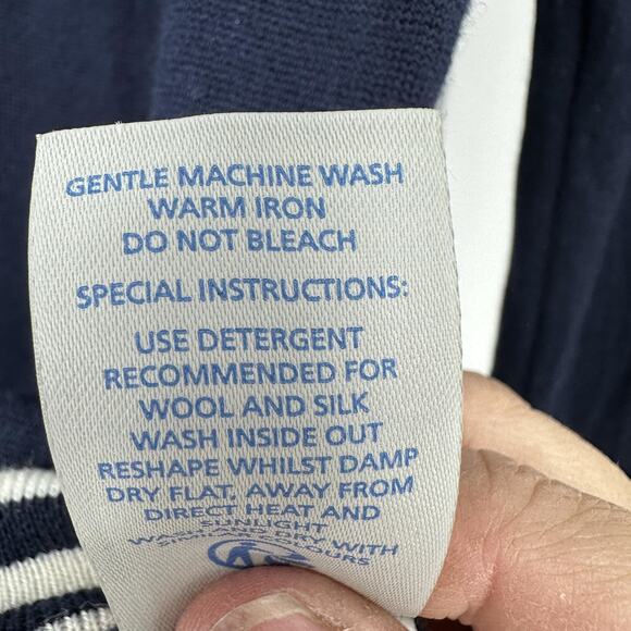 Boden Sweater Womens Small Striped Bell Sleeve Wool Pullover Knit Lightweight - Picture 10 of 11